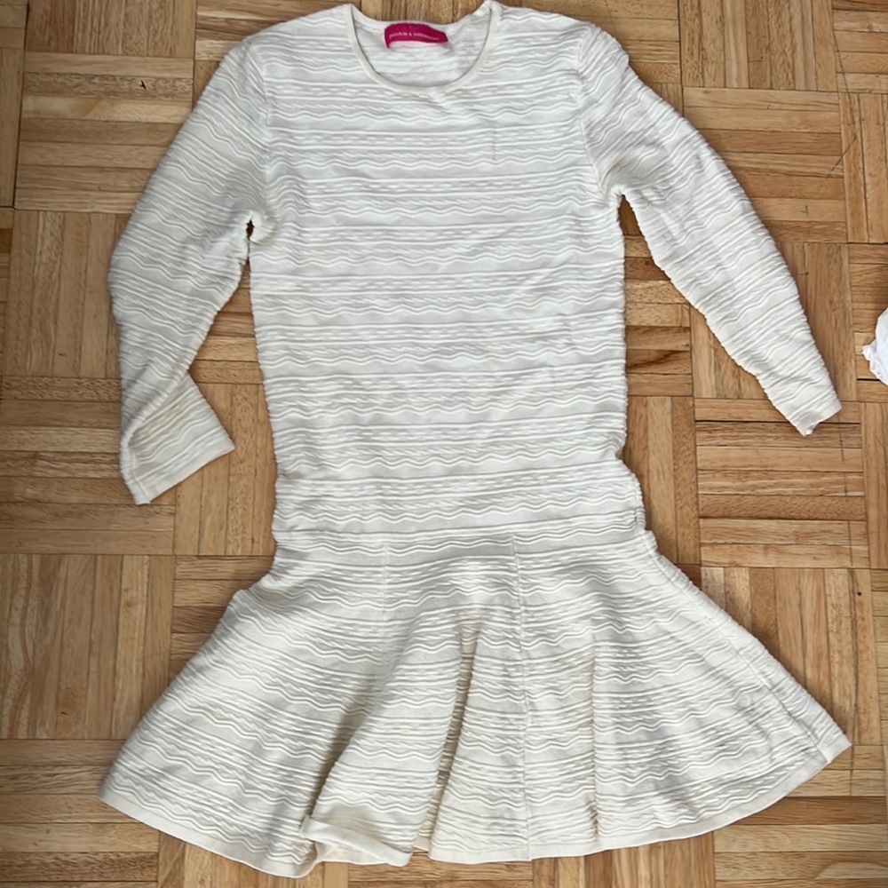 Pookie and Sebastian Vintage White Stretch Mini Dress